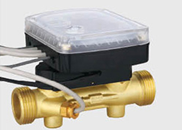 Brass Ultrasonic Water Meter Body Transducer Pipe , DN20 Flow Meter Parts