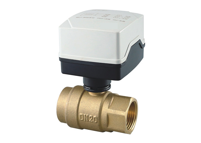 Brass Heating Ball Valve DC5V Central Heating Three Way valve With Synchronous Geared Motor Actuator